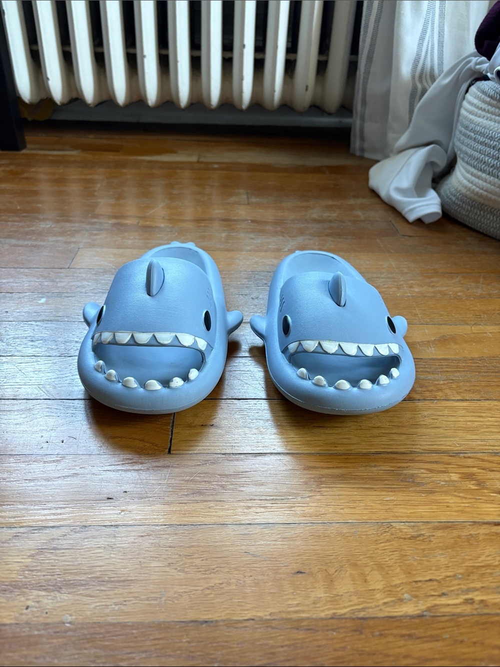 Shark Slide Sandals - Light Blue Kids Clogs